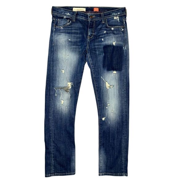 Pilcro Anthropologie Women’s 28 Hyphen Denim Jeans Distressed Stretch NEW - Picture 1 of 9